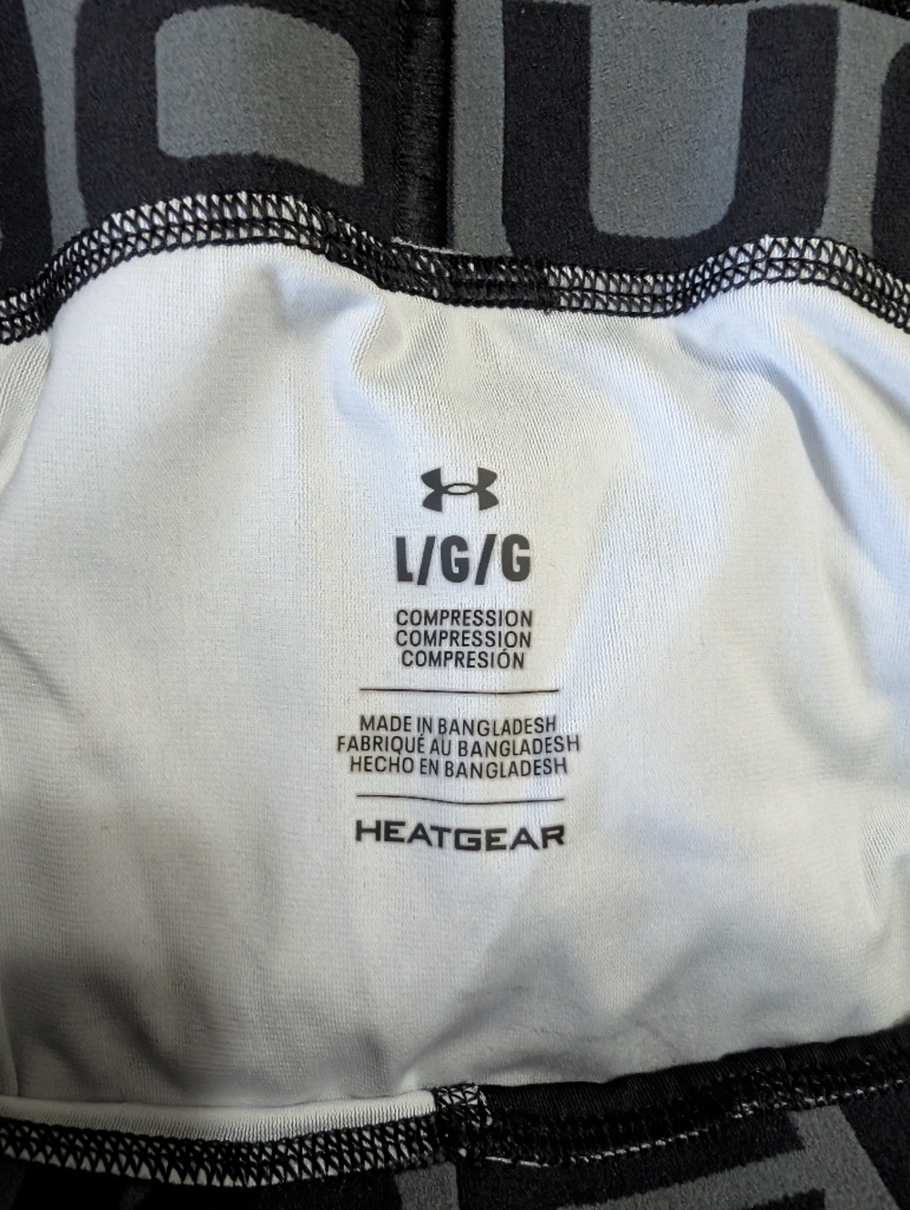 Under Armour Men's Black Camo Compression Leggings - Picture 6 of 7